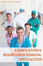 Lesser Known Nursing Specialties Nurse Specialties School Nurse Jobs Nursing Career