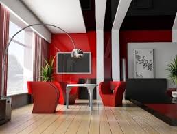 Red White And Black Mod High Contrast Living Room Red Red Decor Red Rooms