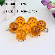 Each set of dragon balls can grant wishes, but their power and appearance differ slightly. Japanese Cartoons Dragon Ball Z 7 Stars Balls Keychain Figures Toys Key Chain Pendant Car Gifts Accessories