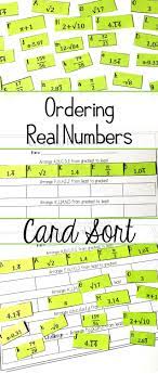 Ordering Real Numbers Activity Rational And Irrational Real Numbers Activity Real Number System Real Numbers