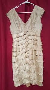 Women S London Times Gold Sleeveless Ruffle Dress Size 4 Free Shipping T 16 Fashion Clothing Shoes Accessories Womensclo With Images Womens Cocktail Dresses