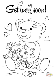 Coloring pages for fast recovery and complete medicine that are suitable for children, in case someone close is sick or injured and you want to wish them to get well soon in colors. Get Well Coloring Pages Coloring Pages Get Well Wishes Coloring Pages Cute Soon Page Albanysinsanity Com Cute Coloring Pages Free Get Well Cards Teddy Bear Coloring Pages