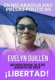 Nicaragua El régimen mantiene como presas políticas a Nancy Henríquez,  secuestrada el 1 de octubre 2023; Carmen Sáenz, secuestrada el 10 de agosto  2024; Fabiola Tercero, secuestrada en julio 2024; Lesbia Gutiérrez,