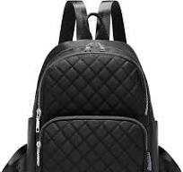 Travistar Zaino da donna, borsa a tracolla in nylon impermeabile, zaino da  scuola casual, piccolo zaino da donna, zaino antifurto, nero, 28 cm x 15 cm  ...