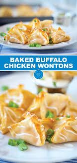 Buffalo Chicken Wontons In 2020 Chicken Wontons Buffalo Chicken Wontons Wonton Appetizers