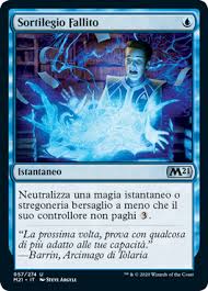 Algunas noches te siento al dormir, asomándote tímida a mi ventana Sortilegio Fallito Core Set 2021 Gatherer Magic The Gathering