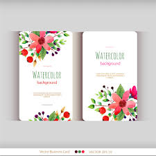 Professional, modern, minimalist, geometric, elegant, vintage Beautiful Watercolor Flower Business Cards Vector Set Free Vector In Encapsulated Postscript Eps Eps Vector Illustration Graphic Art Design Format Format For Free Download 1 81mb