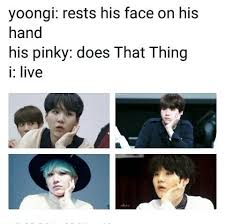 Yoongi Cute Habit Putting His Head On His Hand With Cute Pinky Finger Bts Funny Bts Boys Bts Bangtan Boy