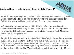 Mar 25, 2021 · zahlreiche krankheiten verursachen fieber. Legionellen Hysterie Oder Begrundete Furcht Ppt Video Online Herunterladen