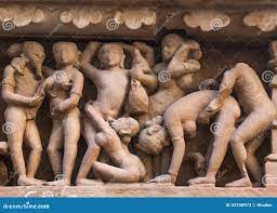 Orgy Scene: Sculptures on Hindu Temple in India S Khajuraho. Stock Image -  Image of sanctuary, temple: 33708973