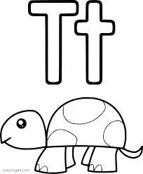 Plus, it's an easy way to celebrate each season or special holidays. Letter T And Simple Turtle Coloring Page Coloringall