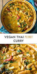 Thai Inspired Vegan Peanut Curry Six Hungry Feet Recipes Recipe Peanut Curry Vegan Thai Recipes