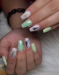 52 Cute Tinkerbell Nails Colors Design Ideas For 2020 In 2020 Mauve Nails Colorful Nail Designs Short Coffin Nails Designs