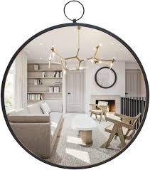 Beauty and function have to work. Amazon Com Black 20 Round Wall Circle Mirror With Metal Frame For Bathroom Bedroom Living Room Dining Room Wall Decor Kitchen Dining