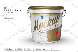 Plastic Paint Bucket Mockup 10l Paint Buckets Mockup Mockup Design