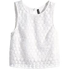 Price and other details may vary based on size and color. H M Sleeveless Lace Top Lace Sleeveless Top White Crop Top Tank Tops