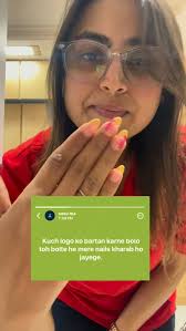 When she says “bartan dho lo”, and I’m like Ma’am, my nails didn’t survive  this far for this. 💅😤, nail extension, fresh nails, gel nails, nail art  india, desi girl humor, in law comedy, mother in law ...