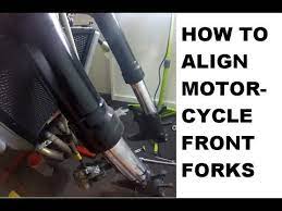 How To Align Motorcycle Front Forks Installation Youtube