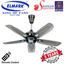 With remote controls and silent operation, the best fans will stylishly blend into your home, keep you cool, and save energy all year round. Elmark 42 5 Blades Ceiling Fan With Remote Control Vip42 Black Shopee Malaysia