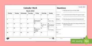 24 nov 2018 (sat) 1 jan 2019 (tue) Problem Solving Calendar Work February 2019 Worksheet Worksheet