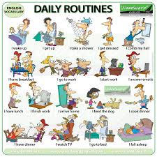 daily routines in english woodward english