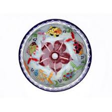 Vibrantly and skilfully handpainted, these mexican talavera sinks are simply fabulous. Delmar Mexican Talavera Sink