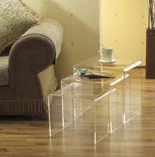 Nesting Table Lucite Coffee Table Modern Coffee Table Clear Acrylic Table Transparent Table Console Table Industrial Table Chic Table Acrylic Coffee Table Acrylic Side Table Coffee Table