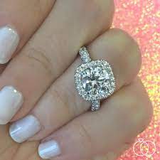 Michael M 18k White Gold Diamond Engagement Ring Setting 3 4 Ct Tw Diamond Engagement Ring Set Square Engagement Rings White Gold Diamond Engagement Ring