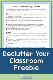 Classroom Decluttering Challenge Checklist In 2020 Classroom Checklist Classroom Guide Words