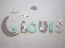 Decoration Prenom Lettres En Bois Lettres Taille 9 Cm Decoration Pour Enfants Par Titemimibois Lettres En Bois Lettre En Bois Deco Deco Chambre Enfant