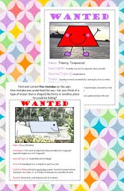 Wanted Quadrilaterals Review Quadrilaterals In A Fun Way Quadrilaterals Activities Creative Math Quadrilaterals