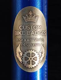 Custom Bike Badges With Your Name By Insigniaworks On Etsy 45 00 Fahrrader Sonderanfertigungen Radfahren Fahrrad