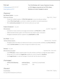 I'm looking for something more professional for an. Front End Developer Resume Advice Resumes