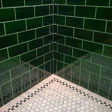 The Relished Roost Green Tile Envy Green Bathroom Green Tile Bathroom Subway Tiles Bathroom