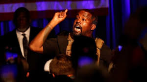 American rapper, singer, record producer, businessman, politician, and fashion designer. Us Election 2020 Kanye West Launches Unconventional Bid For Presidency Bbc News