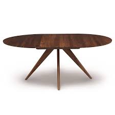 Copeland Catalina Walnut Round Extension Dining Table American Made In 2020 Extendable Dining Table Modern Round Extension Table Round Extendable Dining Table