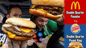 The quarter pounder is considered to be more of a luxury item, while the double cheesburger is part of the value menu. Mcdonald S Double Quarter Pounder Vs Burger King S Double Quarter Pounder King Youtube