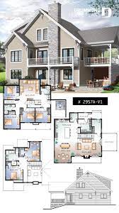 See more ideas about house plans, small house plans, tiny house plans. Discover The Plan 2957a V1 Touchstone 6 Which Will Please You For Its 5 2 6 3 4 Bedrooms And For Its Cottage Chalet Cabin Styles Basement House Plans Cottage House Plans Dream House Plans