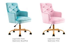 Golden Pink Ovios Cute Desk Chair Plush Velvet Office Chair For Home Or Office Modern Comfortble Nice Task Chair For Computer Desk Suzukiescudosale Co Ke