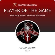 Collin Caron's Old Plank Christian Academy Career Home