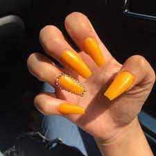 We have collect images about aesthetic orange acrylic nails including images, pictures, photos, wallpapers, and more. Yellow Orange Yellownails Orangenails Acrylic Yellowacrylic Orangeacrylic Nails Diamonds Summer Orange Acrylic Nails Diamond Nails Orange Ombre Nails