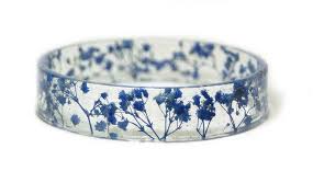 The bracelet is perfect for those who love attention and unusual things item type: Real Dried Flower Resin Bangle Blue Flower Bracelet Blue Etsy Resin Bangles Blue Bracelet Crystal Clear Resin