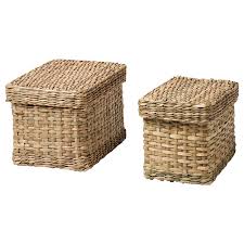 Lurpassa Krabice S Vikem Sada 2 Ks Morska Trava Ikea In 2020 Box With Lid Ikea Small Organization