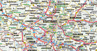 Strassenkarte Baden Wurttemberg 101 X 125cm