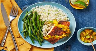 In a medium bowl, mix mango, red bell pepper, green onion, cilantro, jalapeno, lime juice, and lemon juice. Simple Convenient And Delicious That S What S In Store With Our Blackened Fish With Pineapple Pineapple Salsa Recipe Hello Fresh Recipes Mango Salsa Recipes