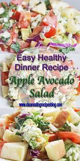 Healthy Salad Recipe Apple Avocado Salad Clean Eating Diet Plan Meal Plan And Recipes Recipe In 2020 Easy Healthy Recipes Clean Eating Diet Plan Clean Eating Diet