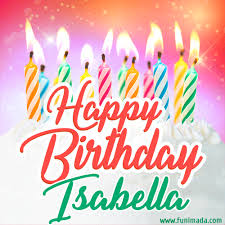 Click the « show more » link below to view the full description find this happy birthday, isabella disney wiki original air date happy birthday, isabella is an episode of the animated series phineas and ferb. Happy Birthday Gif For Isabella With Birthday Cake And Lit Candles Download On Funimada Com