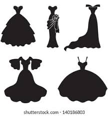Download Set Silhouette Images Wedding Dress Stock Vector Royalty Free 140186803