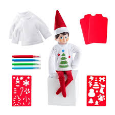 Elves playing games with mini cups and ornaments. Claus Couture Collection My Little Elf Tee A Diy Kit Santa S Store The Elf On The Shelf