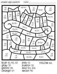 Color By Number Christmas Mystery Pictures Double Digit Addition Subtraction In 2020 Christmas Subtraction Christmas Math Worksheets Math Addition Worksheets